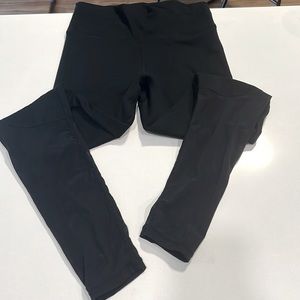 Black Fabletics half sheer leggings, size small